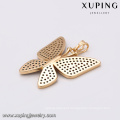 64258 Xuping alibaba jewelry set refined butterfly shape lever back earring findings multicolor gold two pieces set